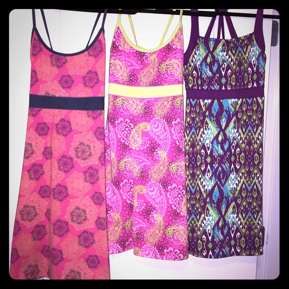 Athletic dresses by Prana and SOYBU all 3 $36